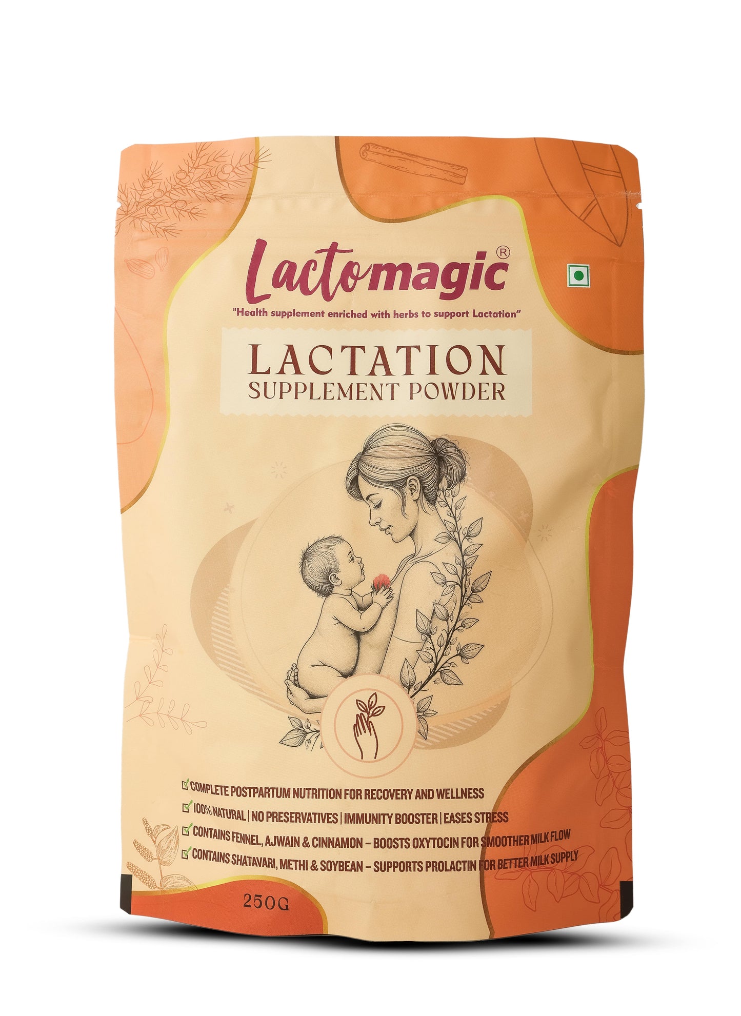 Lactomagic™ Lactation Supplement Powder Refill Pack – 250 gm (Regular & Sugar-free) for Breastfeeding Mothers