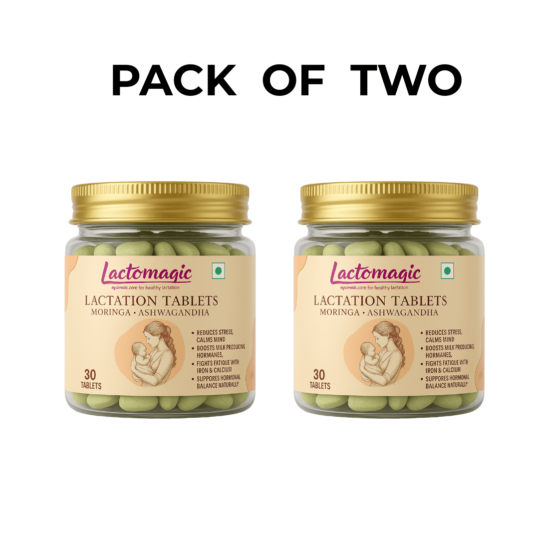 Lactomagic™ Lactation Support Tablets – Moringa (500 mg) + Ashwagandha (100 mg)