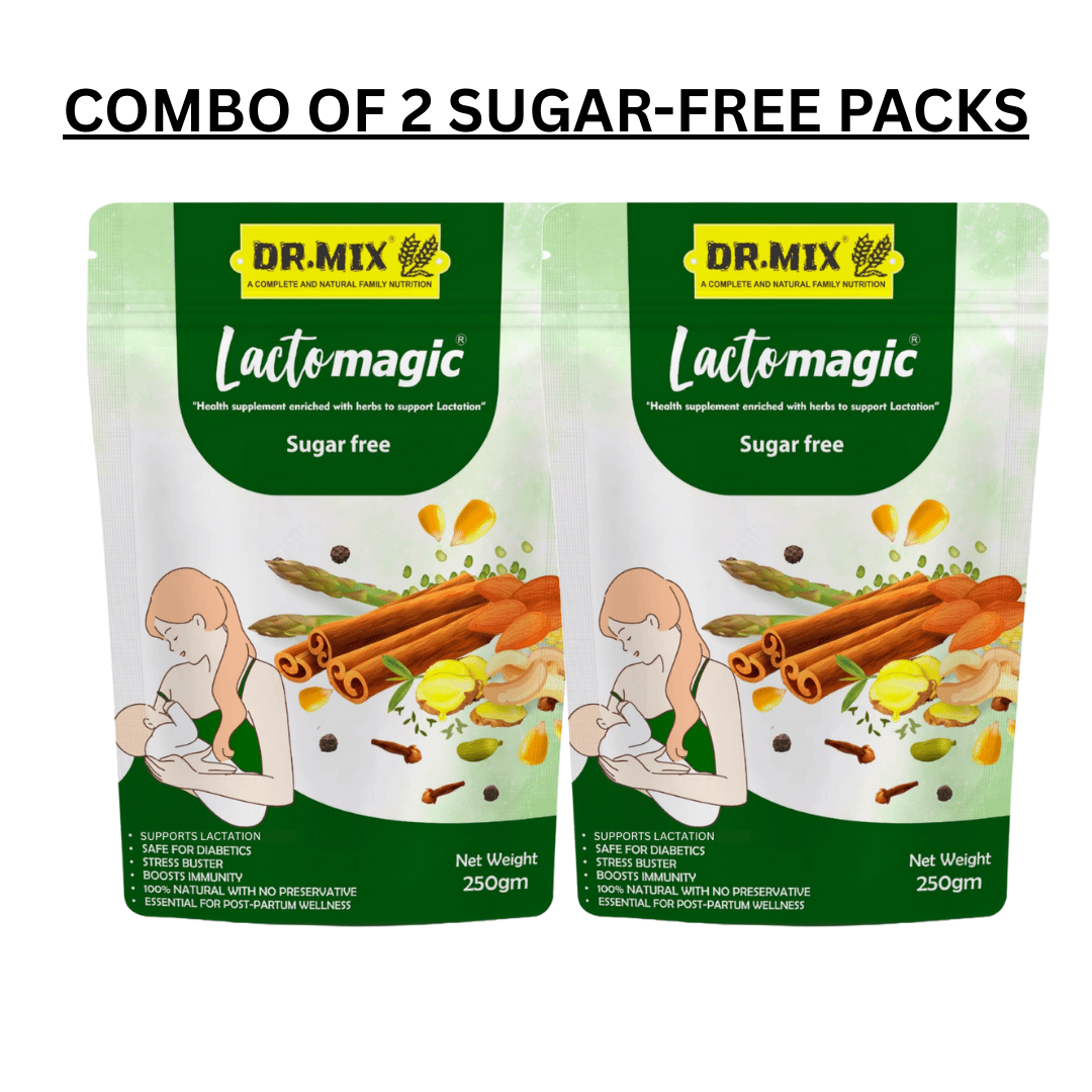 Lactomagic™ Lactation Supplement Powder Refill Pack – 250 gm (Regular & Sugar-free) for Breastfeeding Mothers