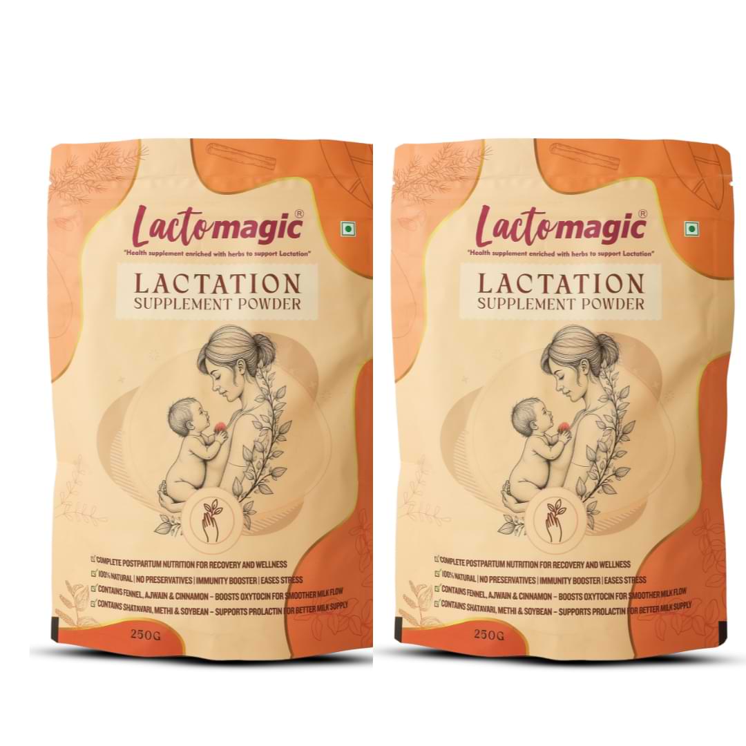 Lactomagic™ Lactation Supplement Powder Refill Pack – 250 gm (Regular & Sugar-free) for Breastfeeding Mothers