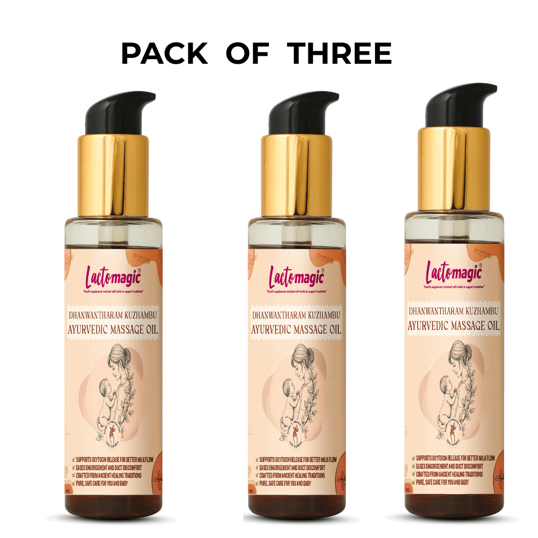 Lactomagic™ Ayurvedic Lactation Massage Oil – Ayurveda | Siddha | Unani Blend for Breastfeeding Mothers