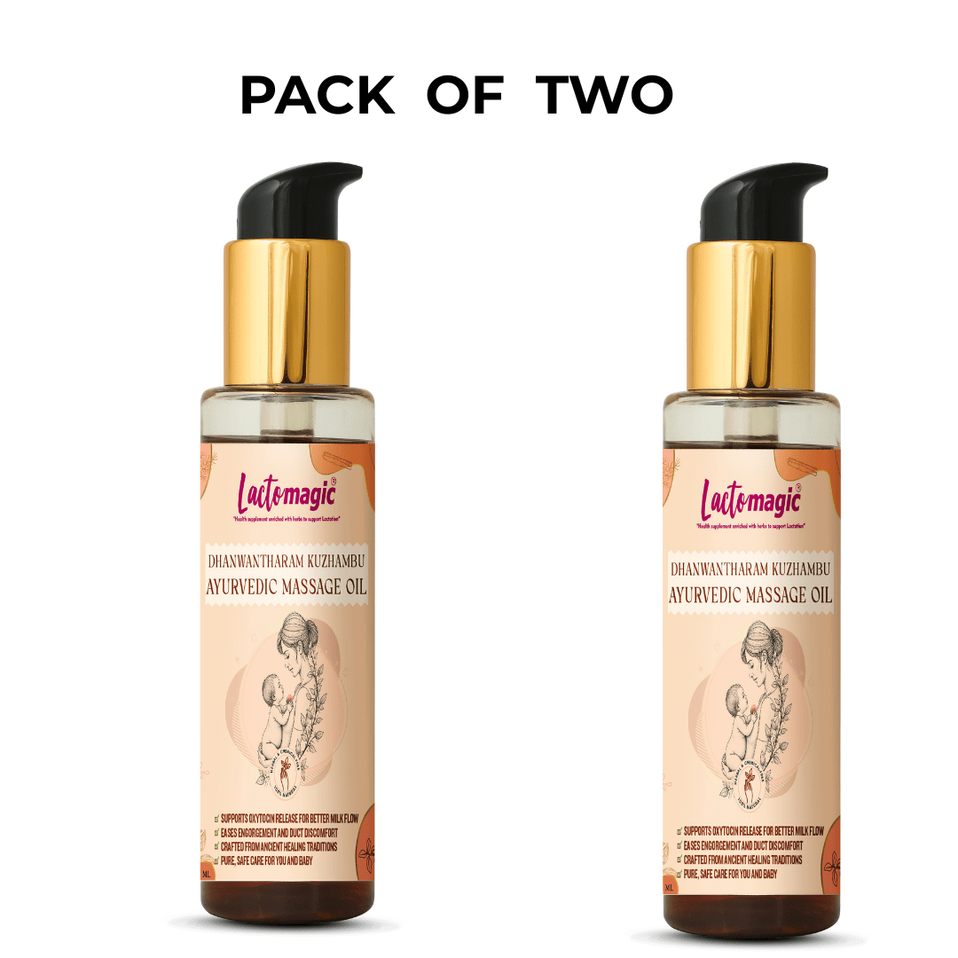 Lactomagic™ Ayurvedic Lactation Massage Oil – Ayurveda | Siddha | Unani Blend for Breastfeeding Mothers