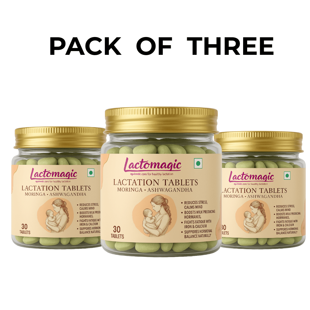 Lactomagic™ Lactation Support Tablets – Moringa (500 mg) + Ashwagandha (100 mg)